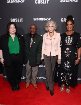 Santa Monica CA June 19: Katie Camosy, Manning Rollerson jr.III, Jane Fonda, Jo Banner. at the Los Angeles Premiere Of Gaslit held at The Laemmle Monica Film Center in Santa Monica, CA. on June 19, 2026 Credit: AdMedia Santa Monica USA - ZUMAa123 20260619_zaa_a123_166 Copyright: xADx