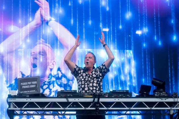 Fatboy Slim in concert Fatboy Slim in concert - Fatboy Slim (Norman Cook), Credit:Stephen Keable Avalon UK, Norfolk, Thetford, Thetford Forest  Copyright: xStephenxKeablex xAvalonx 1111301954