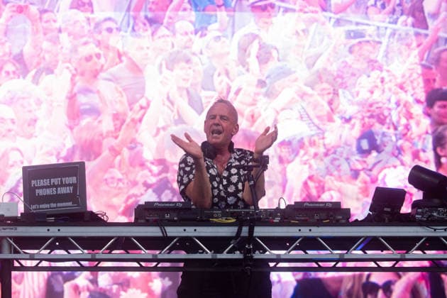 Fatboy Slim in concert Fatboy Slim in concert - Fatboy Slim (Norman Cook), Credit:Stephen Keable Avalon UK, Norfolk, Thetford, Thetford Forest  Copyright: xStephenxKeablex xAvalonx 1111301967