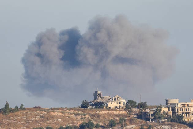Israel continues strikes on southern Lebanon despite U.S.-Iran agreement NABATIEH, LEBANON - JUNE 20: Smoke rises from the town of Shweikin and the Ali al-Tahir hill area in the Nabatieh Governorate of southern Lebanon following Israeli airstrikes on June 20, 2026. The attacks were carried out despite the U.S.-Iran agreement. Ramiz Dallah Anadolu Nabatieh Lebanon. Editorial use only. Please get in touch for any other usage.  Copyright: x2026xAnadoluxRamizxDallahx