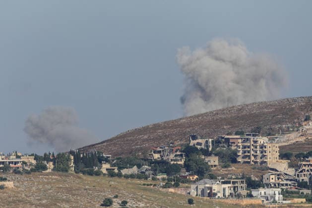 Israel continues strikes on southern Lebanon despite U.S.-Iran agreement NABATIEH, LEBANON - JUNE 20: Smoke rises from the town of Shweikin and the Ali al-Tahir hill area in the Nabatieh Governorate of southern Lebanon following Israeli airstrikes on June 20, 2026. The attacks were carried out despite the U.S.-Iran agreement. Ramiz Dallah Anadolu Nabatieh Lebanon. Editorial use only. Please get in touch for any other usage.  Copyright: x2026xAnadoluxRamizxDallahx