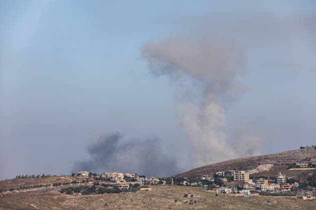Israel continues strikes on southern Lebanon despite U.S.-Iran agreement NABATIEH, LEBANON - JUNE 20: Smoke rises from the town of Shweikin and the Ali al-Tahir hill area in the Nabatieh Governorate of southern Lebanon following Israeli airstrikes on June 20, 2026. The attacks were carried out despite the U.S.-Iran agreement. Ramiz Dallah Anadolu Nabatieh Lebanon. Editorial use only. Please get in touch for any other usage.  Copyright: x2026xAnadoluxRamizxDallahx