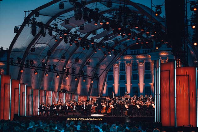 (260620) -- VIENNA, June 20, 2026 -- This photo taken on June 19, 2026 shows a view of the Summer Night Concert 2026 presented by the Vienna Philharmonic Orchestra in Vienna, Austria. (Niklas Schnaubelt The Vienna Philharmonic Orchestra Handout via Xinhua) AUSTRIA-VIENNA-SUMMER NIGHT CONCERT HexCanling 