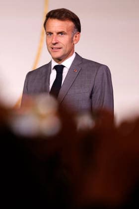 French President Emmanuel Macron delivers a speech as he welcomes several hundred French, European, and international members of the technology community to celebrate the tenth anniversary of the VivaTech technology innovation fair at the Élysée Palace in Paris on June 19, 2026. Stéphane Lemouton, Pool Bestimage, Paris, France,detected_source_language  Copyright: xStÃ phanexLemoutonx xPoolx xBestimagexStÃ phanexLemoutonx xPoolx xBestimagex