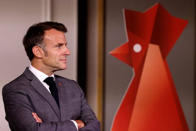 French President Emmanuel Macron delivers a speech as he welcomes several hundred French, European, and international members of the technology community to celebrate the tenth anniversary of the VivaTech technology innovation fair at the Élysée Palace in Paris on June 19, 2026. Stéphane Lemouton, Pool Bestimage, Paris, France,detected_source_language  Copyright: xStÃ phanexLemoutonx xPoolx xBestimagexStÃ phanexLemoutonx xPoolx xBestimagex