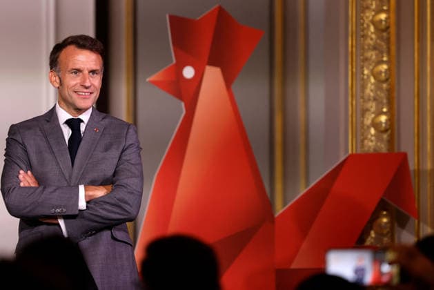 French President Emmanuel Macron delivers a speech as he welcomes several hundred French, European, and international members of the technology community to celebrate the tenth anniversary of the VivaTech technology innovation fair at the Élysée Palace in Paris on June 19, 2026. Stéphane Lemouton, Pool Bestimage, Paris, France,detected_source_language  Copyright: xStÃ phanexLemoutonx xPoolx xBestimagexStÃ phanexLemoutonx xPoolx xBestimagex
