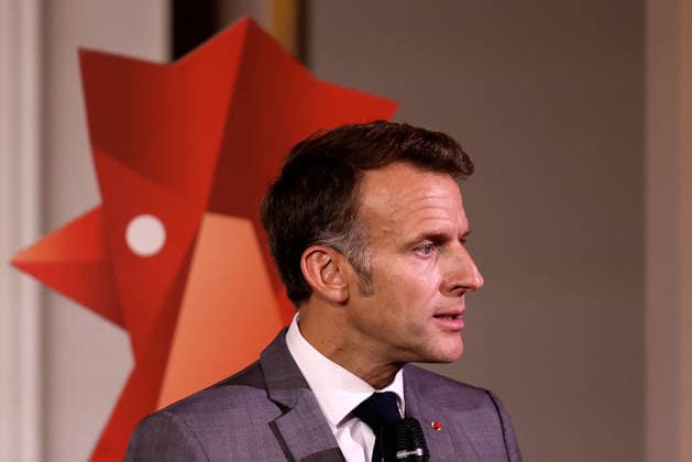 French President Emmanuel Macron delivers a speech as he welcomes several hundred French, European, and international members of the technology community to celebrate the tenth anniversary of the VivaTech technology innovation fair at the Élysée Palace in Paris on June 19, 2026. Stéphane Lemouton, Pool Bestimage, Paris, France,detected_source_language  Copyright: xStÃ phanexLemoutonx xPoolx xBestimagexStÃ phanexLemoutonx xPoolx xBestimagex