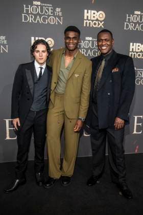 ABB HBO- Harry Collett, Clinton Liberty und Abubakar Salim zu Gast auf dem schwarzen Teppich bei der Deutschland Premiere zur dritten Staffel der HBO Original Serie House of the Dragon im Kino International am 19.06.2026 in Berlin Berlin Deutschland *** ABB HBOs Harry Collett, Clinton Liberty, and Abubakar Salim walked the black carpet at the German premiere of the third season of the HBO Original series House of the Dragon at Kino International on June 19, 2026, in Berlin, Germany,detected_source_language