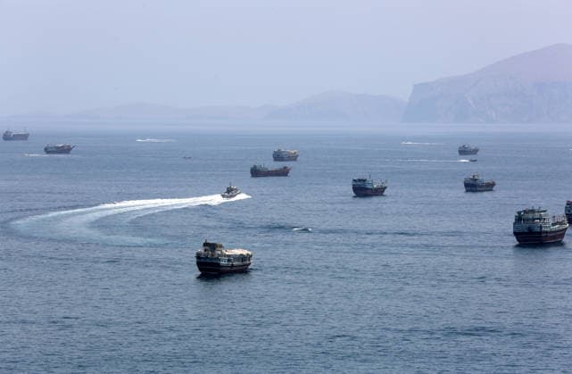 (260620) -- KHASAB, June 20, 2026 -- This photo taken on June 20, 2026 shows the Strait of Hormuz near Khasab, a small town in northern Oman. ) OMAN-KHASAB-STRAIT OF HORMUZ WenxXinnian 