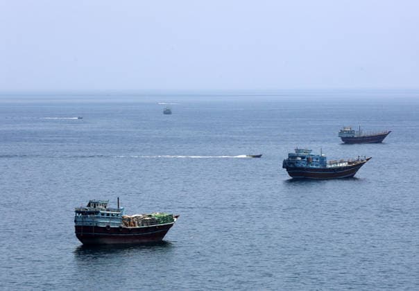 (260620) -- KHASAB, June 20, 2026 -- This photo taken on June 20, 2026 shows the Strait of Hormuz near Khasab, a small town in northern Oman. ) OMAN-KHASAB-STRAIT OF HORMUZ WenxXinnian 