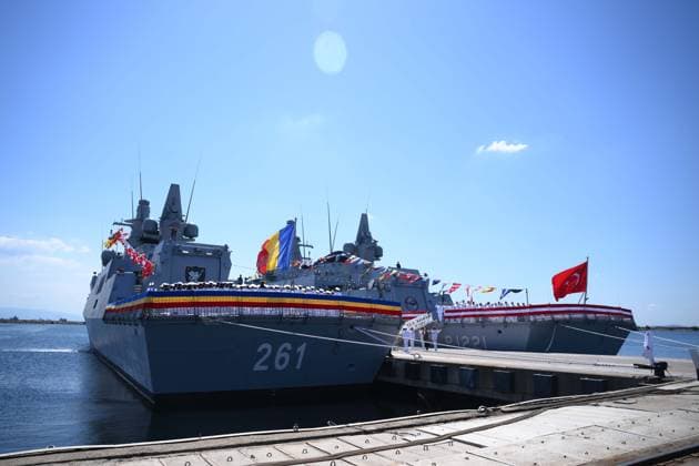 Turkish President Recep Tayyip Erdogan ISTANBUL, TURKIYE - JUNE 20: Turkish President Recep Tayyip Erdogan and the Romanian President Nicusor Dan attend the Ceremony for Delivery of Cam. Roman Offshore Patrol Vessel to Romanian Naval Forces, and for Commissioning and Flag-Raising of Turkish Naval Forces’ Platforms at Istanbul Shipyard Command in Istanbul, Turkiye on June 20, 2026. Arif Hudaverdi Yaman Anadolu Istanbul Turkey. Editorial use only. Please get in touch for any other usage.  Copyright: x2026xAnadoluxArifxHudaverdixYamanx