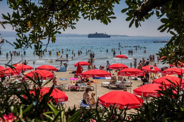 Croatia Heatwave People enjoying the beach during the first summer heatwave at Bacvice beach in Split, Croatia on June 20, 2026.  ZvonimirxBarisin PIXSELL