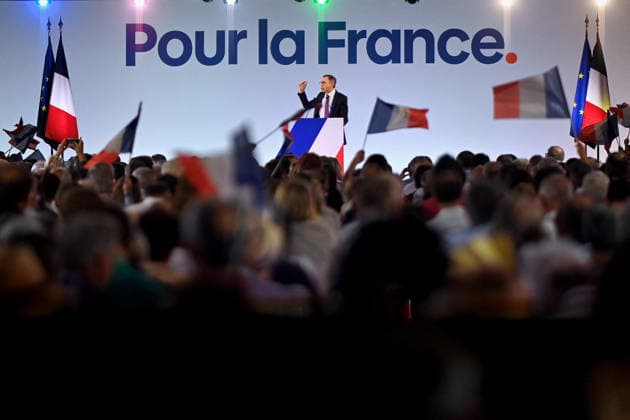Bruno Retailleau Meeting Paris Les Republicains LR right wing party president and candidate for the 2027 presidential election Bruno Retailleau arrives for his political rally to launch his presidential campaign at the Parc Floral de Paris at the Vincennes woods, eastern Paris, on June 20, 2026. Retailleau will attempt during his first major meeting in Paris to broaden his conservative base, which is stagnating at 9% in the polls, and to give an image of unity, despite dissenting voices and leading figures who are currently giving him the benefit of the doubt. Photo by Franck Castel ABACAPRESS.COM Paris Ile de France France  Copyright: xCastelxFranck ABACAx