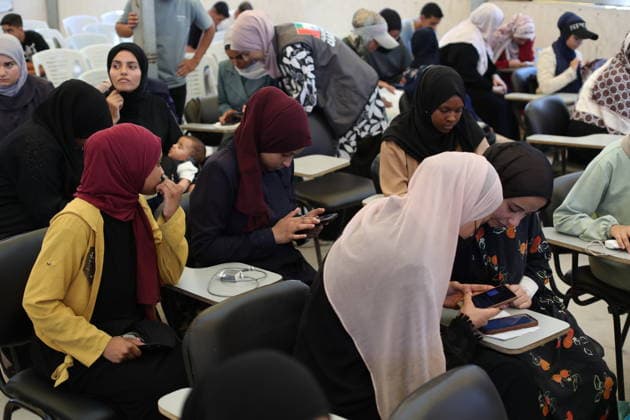 Palestinian Students Sit for Tawjihi Exams in Gaza Palestinian students sit for the General Secondary Education Certificate Examination (Tawjihi) at an examination hall in the Gaza Strip, on June 20, 2026. Thousands of students across the Gaza Strip are taking the nationwide exams despite the ongoing humanitarian crisis, power shortages and difficult educational conditions. Hassan Jedi apaimages Nusairat Gaza Strip Palestinian Territory 200626_Nusairat_HJ_00(8).jpeg Copyright: xapaimagesxHassanxJedix xapaimagesx