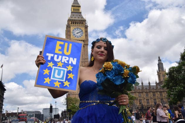 June 20, 2026, London, England, United Kingdom: Writer and activist MADELEINA KAY takes part in the National Rejoin March, calling on the UK government to rejoin the European Union. London United Kingdom - ZUMAv130 20260620_zip_v130_024 Copyright: xVukxValcicx