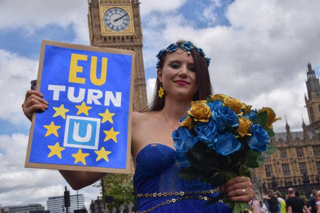June 20, 2026, London, England, United Kingdom: Writer and activist MADELEINA KAY takes part in the National Rejoin March, calling on the UK government to rejoin the European Union. London United Kingdom  - ZUMAv130 20260620_zip_v130_025 Copyright: xVukxValcicx