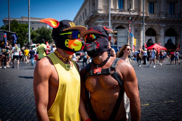 June 20, 2026, Rome, Rm, Italy: Tens of thousands of people take part in the 32nd edition of the Pride Parade in the streets of Rome. Rome Italy - ZUMAg256 20260620_znp_g256_032 Copyright: xMarcoxDixGianvitox