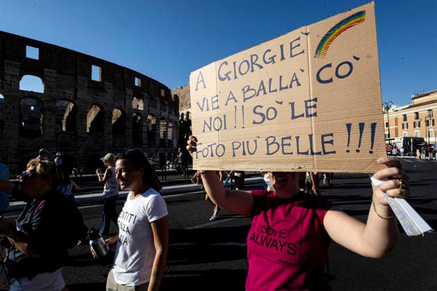 June 20, 2026, Rome, Italy: People attend the Roma Pride 2026 march in Rome, 20 June 2026. ANSA MASSIMO PERCOSSI Rome Italy  - ZUMAa110 20260620_zaf_a110_077 Copyright: xMassimoxPercossix