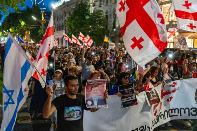 June 20, 2026, Tbilisi, Georgia: Protesters participate on the 570th day of anti-government rallies in Tbilisi. Tbilisi Georgia - ZUMAz174 20260620_zip_z174_007 Copyright: xMoexZoyarix