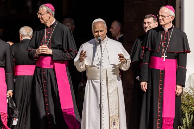 Pope Leo XIV visits Pavia PAVIA, ITALY - JUNE 20: Pope Leo XIV gives a speech in the Duomo in Pavia, Italy, on June 20, 2026. The last Pope to visit the city of Pavia was Pope Benedict XVI, in April 2007. Andrea Carrubba Anadolu Pavia Italy. Editorial use only. Please get in touch for any other usage.  Copyright: x2026xAnadoluxAndreaxCarrubbax