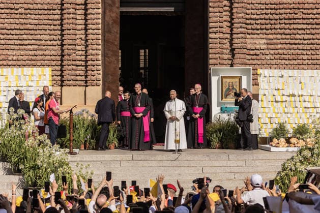 Pope Leo XIV visits Pavia PAVIA, ITALY - JUNE 20: Pope Leo XIV gives a speech in the Duomo in Pavia, Italy, on June 20, 2026. The last Pope to visit the city of Pavia was Pope Benedict XVI, in April 2007. Andrea Carrubba Anadolu Pavia Italy. Editorial use only. Please get in touch for any other usage.  Copyright: x2026xAnadoluxAndreaxCarrubbax