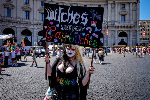 Rome Pride Parade 2026 ROME, ITALY - JUNE 20: People take part the 32st edition of the Pride Parade in support of LGBTQ rights on June 20 2026 in Rome, Italy. Rome Italy Copyright: xStefanoxMontesix