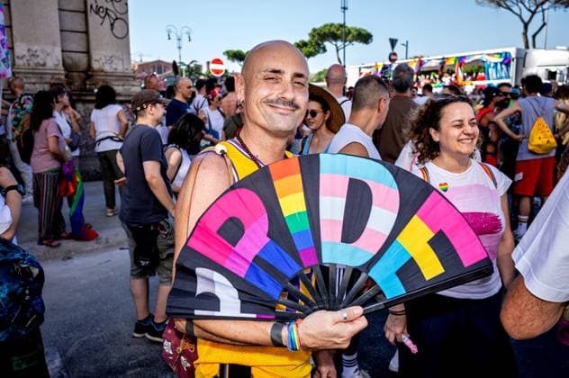 Rome Pride Parade 2026 ROME, ITALY - JUNE 20: People take part the 32st edition of the Pride Parade in support of LGBTQ rights on June 20 2026 in Rome, Italy. Rome Italy Copyright: xStefanoxMontesix