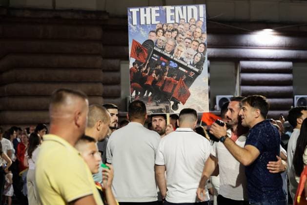 Thousands Gather in Tirana for Day 21 of Anti-Kushner Protests TIRANA, ALBANIA JUNE 20, 2026: Thousands of demonstrators gather in central Tirana during the twenty-first consecutive day of protests against a proposed luxury tourism development project linked to Jared Kushner. The rally drew one of the largest crowds since the movement began in late May, including members of the Albanian diaspora who traveled from across Europe and beyond to take part. Protesters marched through the capital carrying banners, placards, and Albanian flags while calling for the cancellation of the project and expressing concerns over its potential environmental impact on protected coastal areas. Tirana Albania Copyright: x xVlasovxSulajx xJNAxPressx