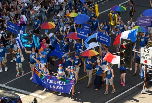 D.C. Hosts Capital Pride Parade People participate in the Capitol Pride Parade on June 20, 2026 in Washington, DC. Photo by Olivier Douliery ABACAPRESS.COM Washington DC United States  Copyright: xDoulieryxOlivier ABACAx