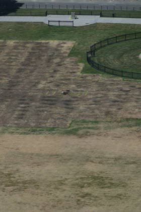 WASHINGTON, D.C. - JUNE 20: Workers clean the DC Ellipse lawn after the UFC Freedom 250 event on June 20, 2026 in Washington D.C. Copyright: xmpi34x