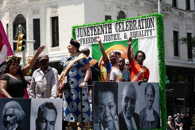 New York, NY- June 20th: Juneteenth Parade in Harlem featuring Various Organizations and the Ruff Ryders on June 20 2026 Credit: Camara Porter USA - ZUMAa123 20260620_zaa_a123_085 Copyright: xAdMediax