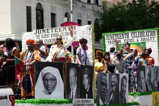 New York, NY- June 20th: Juneteenth Parade in Harlem featuring Various Organizations and the Ruff Ryders on June 20 2026 Credit: Camara Porter USA - ZUMAa123 20260620_zaa_a123_092 Copyright: xAdMediax