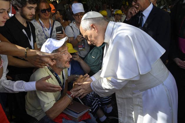 Pope Leo XIV Visits Cathedral In Pavia - Italy Pope Leo XIV presides over a celebration at the Basilica of Saint Peter in the Golden Sky, the 8th-century church where St Augustine is buried, during his one day pastoral visit to Pavia, northern Italy, on June 20, 2026 in Pavia, Italy.. Photo by (EV) Simone Risoluti Vatican Media ABACAPRESS.COM Pavia Italy  Copyright: xABACAx