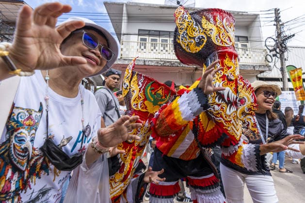 Phi Ta Khon Ghost Festival in Thailand DAN SAI, THAILAND - JUNE 21: Participants swearing a colorful traditional mask walk through the streets during the annual Phi Ta Khon (Ghost Festival) in Dan Sai, Thailand, on June 21, 2026. The festival is based on a Buddhist tale about one of the Buddha s previous lives, in which he was presumed dead during a journey. His eventual return sparked celebrations so exuberant that they were said to awaken the dead. Adryel Talamantes Anadolu Dan Sai Thailand. Editorial use only. Please get in touch for any other usage.  Copyright: x2026xAnadoluxAdryelxTalamantesx