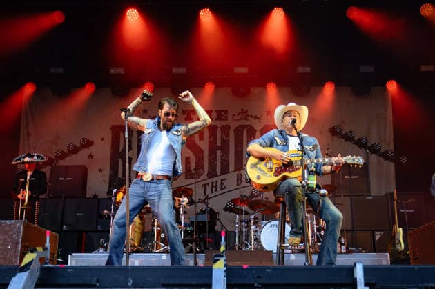 The Boss Hoss Back to the Boots LIVE Summer 2026, Kluturfabrik Cortendorf Concert, Live Music The Boss Hoss Back to the Boots LIVE Summer 2026 20 Jun 2026 Kluturfabrik Cortendorf, Coburg, Germany Image: Alec Boss Burns Völkel and Sascha Hoss Power, of The Boss Hoss, performing in the Kluturfabrik Cortendorf during Back to the Boots Tour. Copyright: xPresseFotoxEvansx