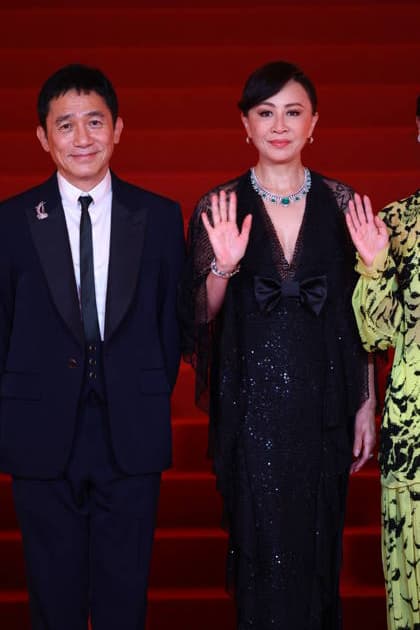 SHANGHAI, CHINA - JUNE 20: Actor Tony Leung Chiu-wai and actress Carina Lau Kar-ling arrive at the red carpet of the closing ceremony for the 28th Shanghai International Film Festival on June 20, 2026 in Shanghai, China.  Copyright: xVCGx 111649518350