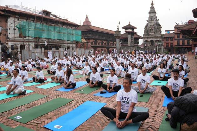 International Yoga Day in Nepal BHAKTAPUR, NEPAL - JUNE 21: Participants take part in a mass yoga session during an event marking International Day of Yoga in Bhaktapur, Nepal, on June 21, 2026. Sunil Pradhan Anadolu Bhaktapur Nepal. Editorial use only. Please get in touch for any other usage.  Copyright: x2026xAnadoluxSunilxPradhanx