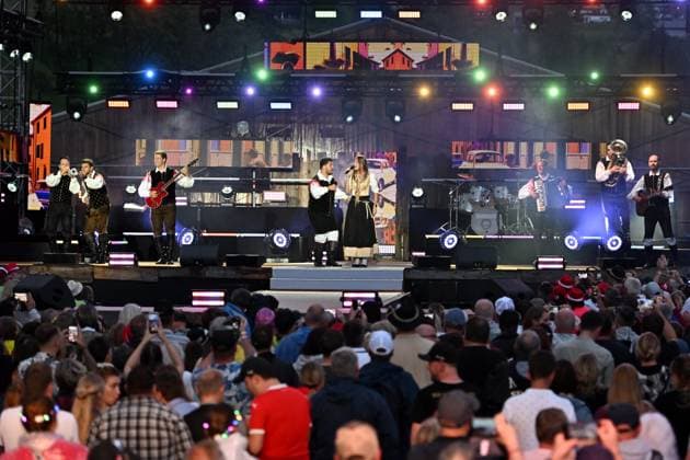 20.06.2026 - Bad Kleinkirchheim - St. Oswald am Hoferriegel in Österreich (AUT) - Wenn die Musi spielt Sommer Open Air 2026- im Bild: Saso Avsenik und seine Oberkrainer, *** June 20, 2026, Bad Kleinkirchheim, St. Oswald am Hoferriegel, Austria, AUT