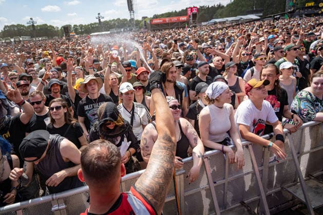 Blick auf das Festivalgelände mit Publikum, 21.06.2026;Hurricane-Musikfestival 2026 in Scheeßel, Nidersachsen, Scheeßel Niedersachsen Deutschland Festivalgelände