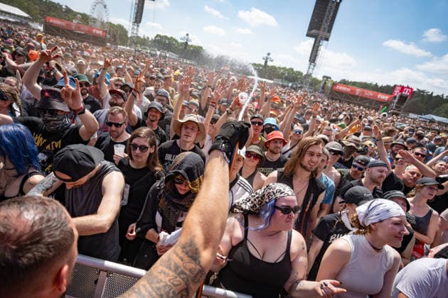 Blick auf das Festivalgelände mit Publikum, 21.06.2026;Hurricane-Musikfestival 2026 in Scheeßel, Nidersachsen, Scheeßel Niedersachsen Deutschland Festivalgelände