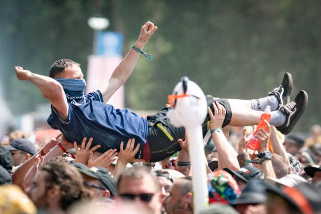 Blick auf das Festivalgelände mit Publikum, 21.06.2026;Hurricane-Musikfestival 2026 in Scheeßel, Nidersachsen, Scheeßel Niedersachsen Deutschland Festivalgelände