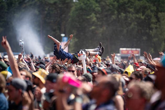 Blick auf das Festivalgelände mit Publikum, 21.06.2026;Hurricane-Musikfestival 2026 in Scheeßel, Nidersachsen, Scheeßel Niedersachsen Deutschland Festivalgelände