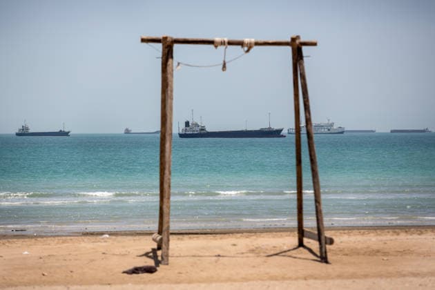 Vessel activity in the Strait of Hormuz KONG, IRAN - JUNE 21: (RESTRICTIONS: No Access Israel Media Persian Language TV Stations Outside Iran Strictly No Access BBC Persian VOA Persian Manoto TV Iran International TV) Iranian commercial ships are seen off the coast of Kong city in southern Iran on June 21, 2026, after the United States eased its blockade in the Strait of Hormuz. Hassan Ghaedi Anadolu Kong Iran. Editorial use only. Please get in touch for any other usage.  Copyright: x2026xAnadoluxHassanxGhaedix