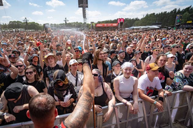 Blick auf das Festivalgelände mit Publikum, 21.06.2026;Hurricane-Musikfestival 2026 in Scheeßel, Nidersachsen, Scheeßel Niedersachsen Deutschland Festivalgelände