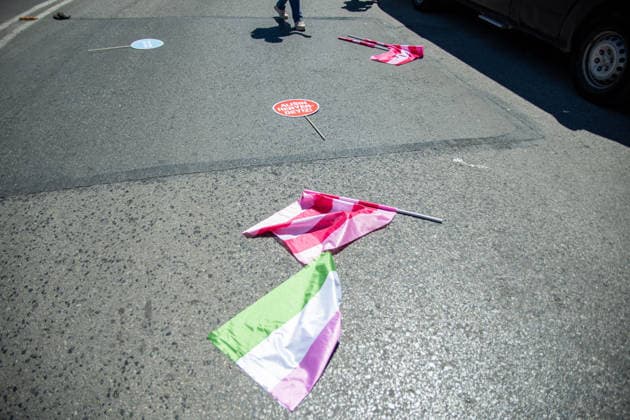 June 21, 2026, Istanbul, Istanbul, Turkey: Activists participate in the 12th Trans Pride March in the Kadikoy district of Istanbul, Turkey, on June 21, 2026. Following the conclusion of the march and after participants had dispersed, police detained several people, including journalists covering the event. The annual march was organized to raise awareness of transgender rights and issues affecting the LGBTQ+ community. Istanbul Turkey - ZUMAt171 20260621_zip_t171_029 Copyright: xAbdullahxTepelix
