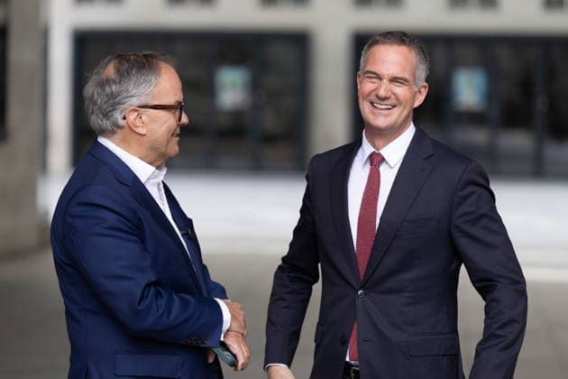 June 21, 2026, London, United Kingdom: (R) Business Secretary Peter Kyle seen with Matt Frei after his appearance with Laura Kuenssberg at BBC Broadcasting House. London United Kingdom  - ZUMAs197 20260621_aaa_s197_021 Copyright: xPhilxLewisx