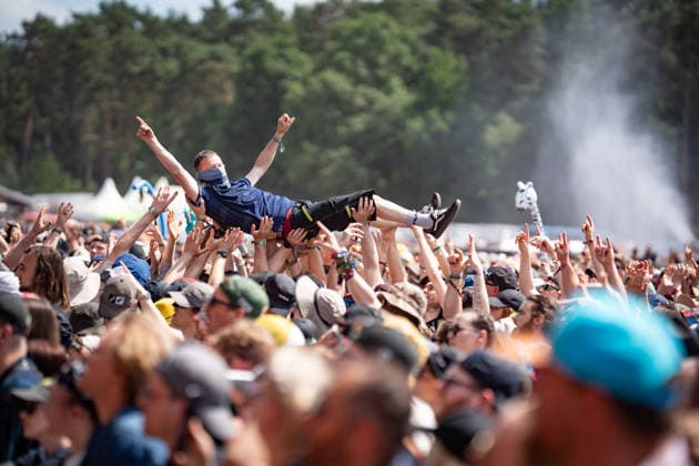 Blick auf das Festivalgelände mit Publikum, 21.06.2026;Hurricane-Musikfestival 2026 in Scheeßel, Nidersachsen, Scheeßel Niedersachsen Deutschland Festivalgelände