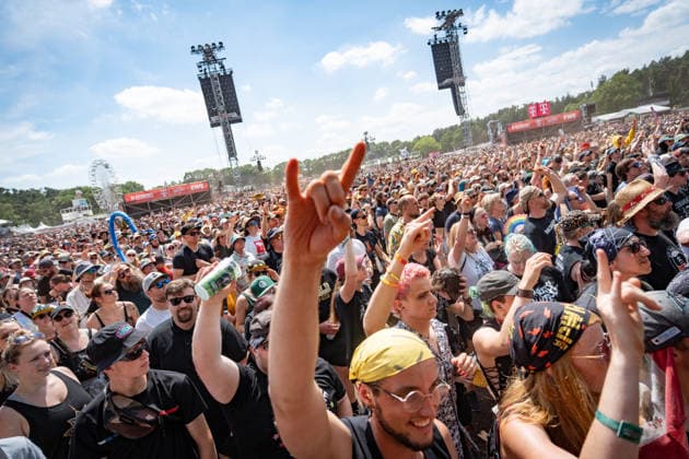 Blick auf das Festivalgelände mit Publikum, 21.06.2026;Hurricane-Musikfestival 2026 in Scheeßel, Nidersachsen, Scheeßel Niedersachsen Deutschland Festivalgelände