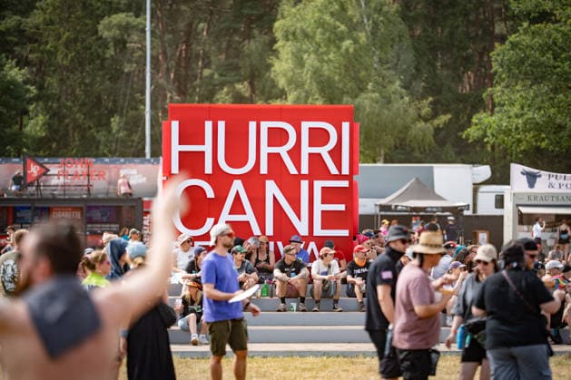Blick auf das Festivalgelände mit Publikum, 21.06.2026;Hurricane-Musikfestival 2026 in Scheeßel, Nidersachsen, Scheeßel Niedersachsen Deutschland Festivalgelände