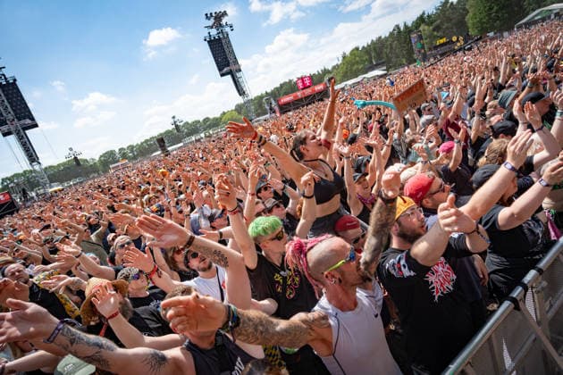 Blick auf das Festivalgelände mit Publikum, 21.06.2026;Hurricane-Musikfestival 2026 in Scheeßel, Nidersachsen, Scheeßel Niedersachsen Deutschland Festivalgelände